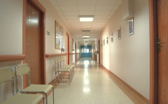 Empty hospital waiting room