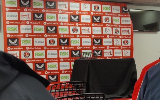 A photo of the Charlton Press conference room.