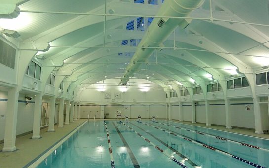 A swimming pool inside Dulwich Leisure Centre