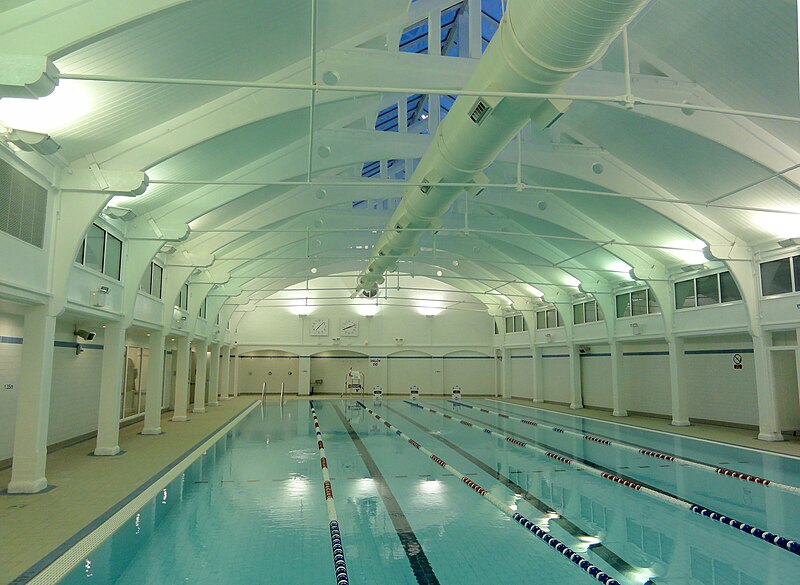 A swimming pool inside Dulwich Leisure Centre