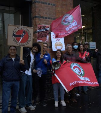 IWGB protesters outside Southwark Council, taken by IWGB and permission provided