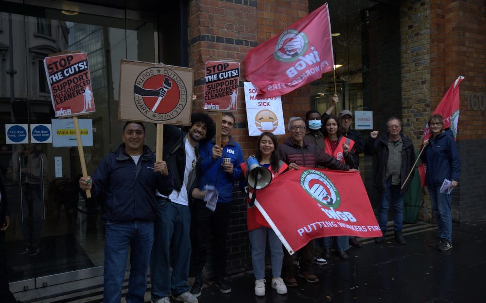 IWGB protesters outside Southwark Council, taken by IWGB and permission provided