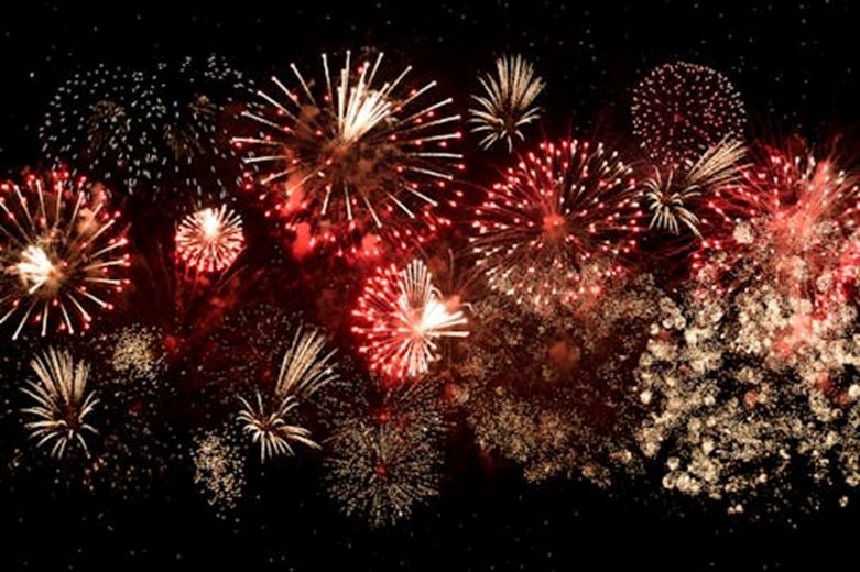 Fireworks in the night sky