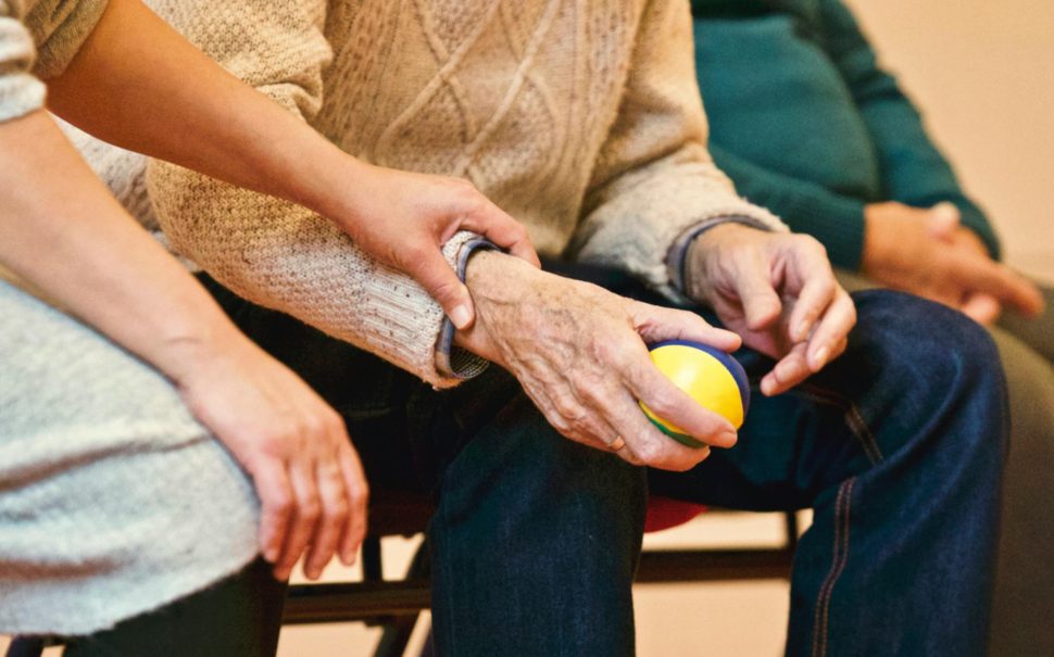 Stock image of an elderly couple